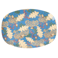 Autumn & Acorn Print Rectangular Melamine Plate By Rice DK